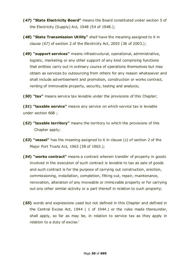 Service Tax Act Pdf